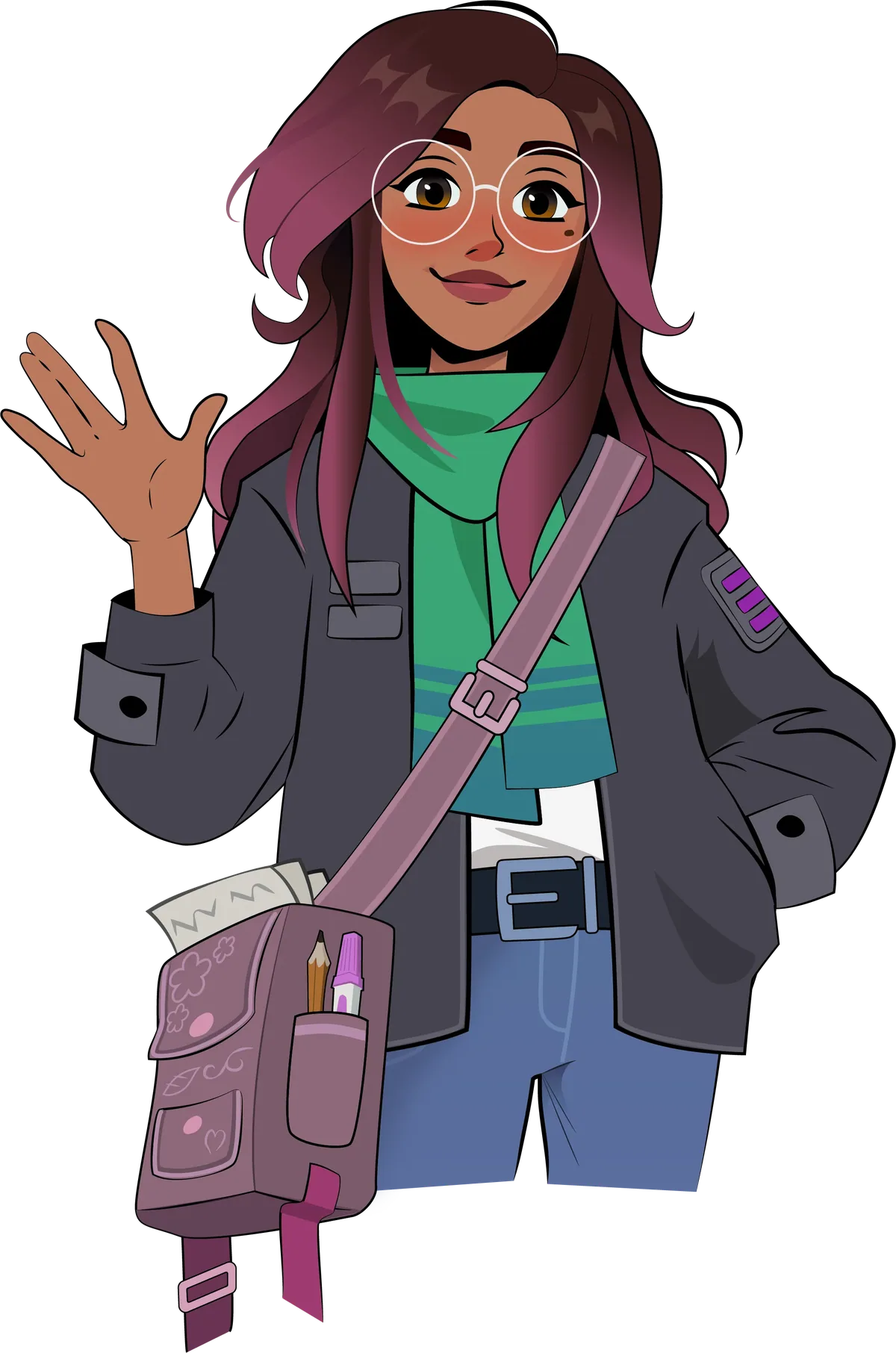 Amira waving