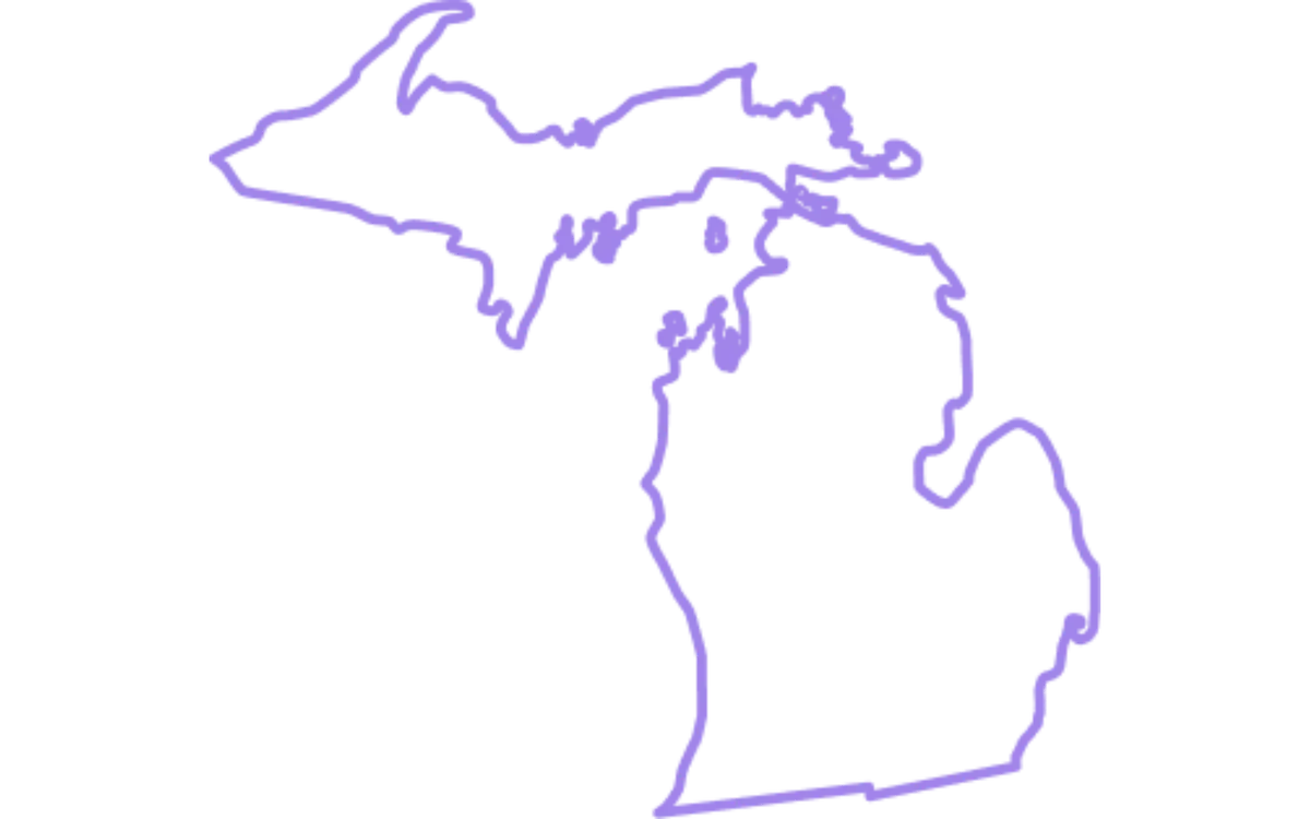 Michigan state outline