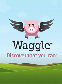 Waggle learning system logo.